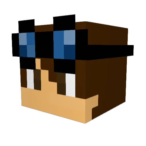 WorldGameMaster Minecraft avatar head, 3D render