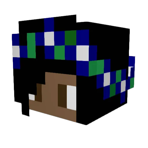 WorldJumper Minecraft avatar head, 3D render
