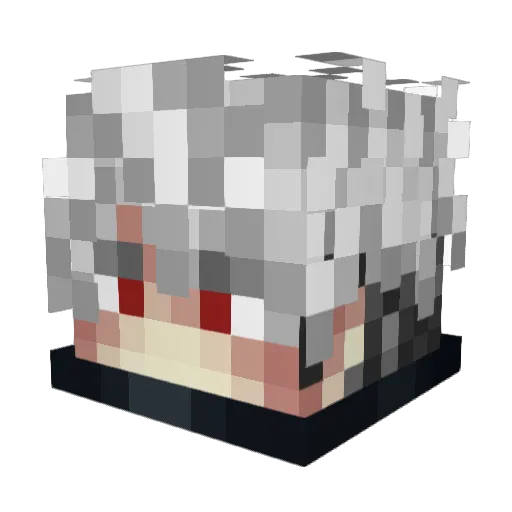 WorldLeader05 Minecraft avatar head, 3D render