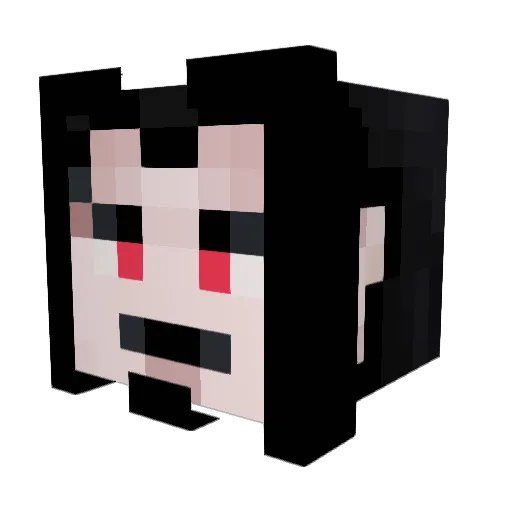 WorldOfM Minecraft avatar head, 3D render