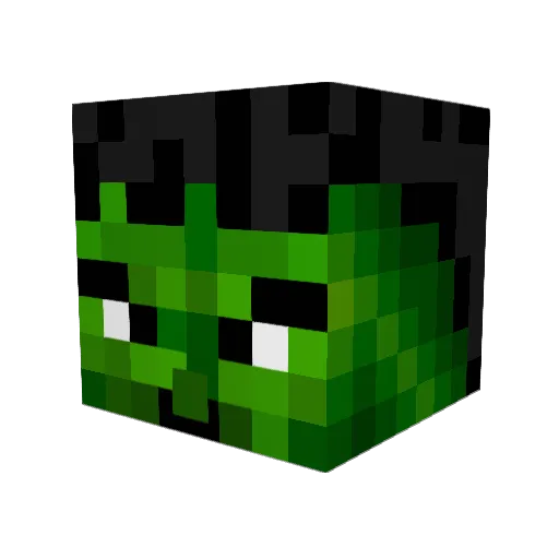 WorldOfMinecraft Minecraft avatar head, 3D render