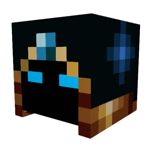 WorldPicker_B Minecraft avatar head, 3D render