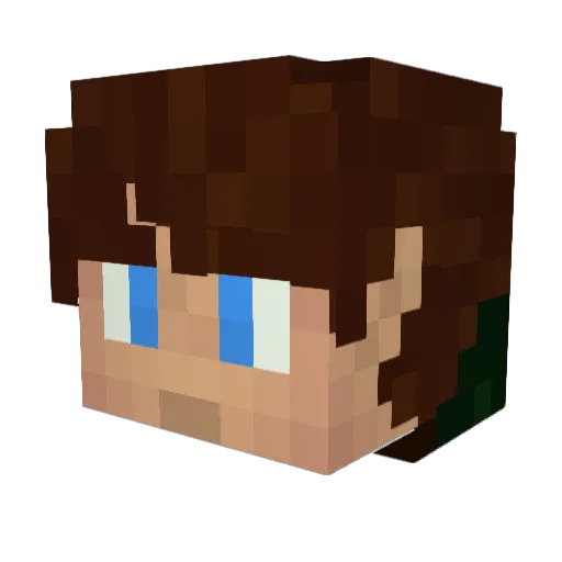 WorldWideKriss Minecraft avatar head, 3D render