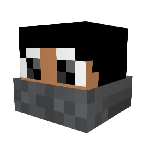 WorldWideXL Minecraft avatar head, 3D render