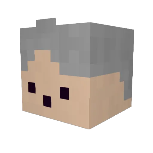 World_HaRyun Minecraft avatar head, 3D render