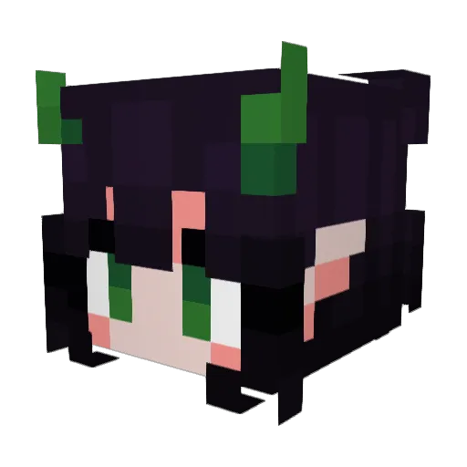 World_YT Minecraft avatar head, 3D render