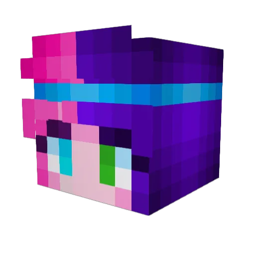World_com Minecraft avatar head, 3D render