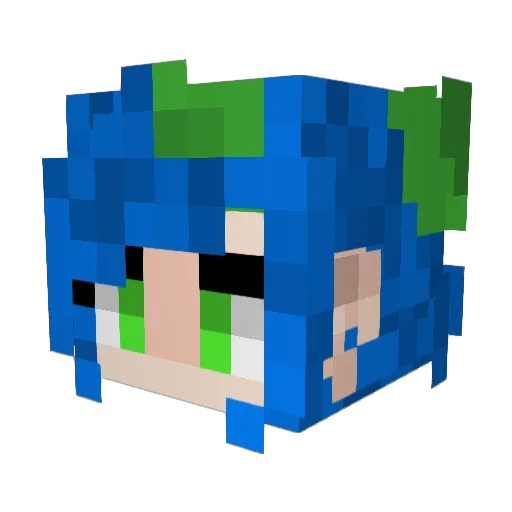 Worldballa117 Minecraft avatar head, 3D render