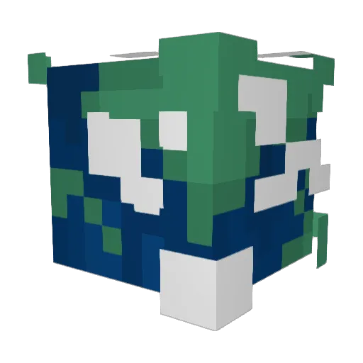Worldman00 Minecraft avatar head, 3D render