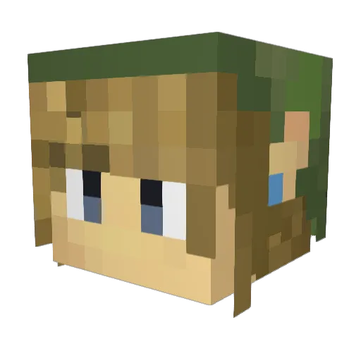 Worldwatcher101 Minecraft avatar head, 3D render