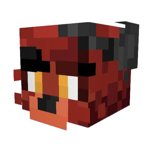 Worlmen Minecraft avatar head, 3D render