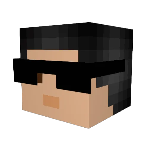 WormMother Minecraft avatar head, 3D render