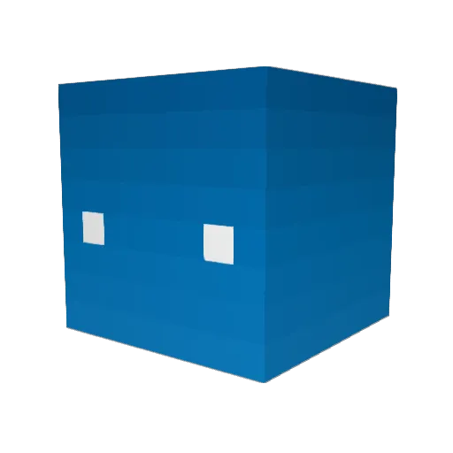 WormX100 Minecraft avatar head, 3D render