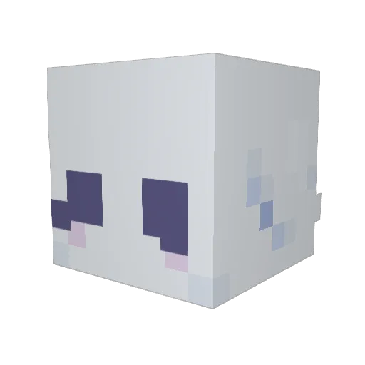 Worm_Deltarune Minecraft avatar head, 3D render