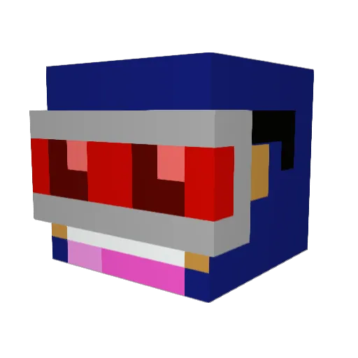 Wormflow11 Minecraft avatar head, 3D render