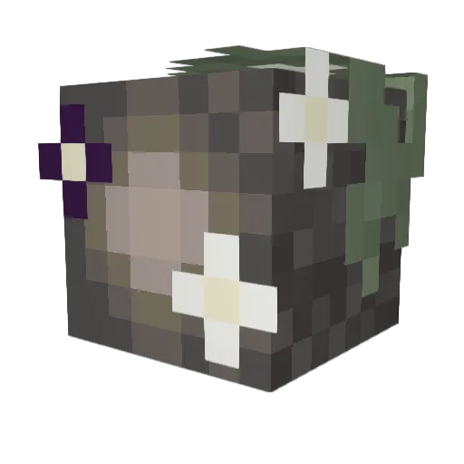 WormiWormz Minecraft avatar head, 3D render