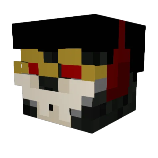 Wormshower Minecraft avatar head, 3D render