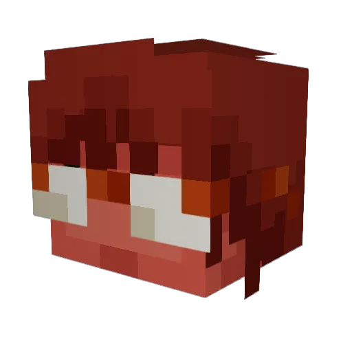 Wormtrix Minecraft avatar head, 3D render
