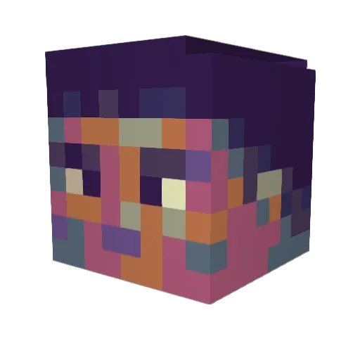 Wormy220 Minecraft avatar head, 3D render