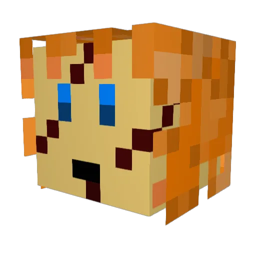 Wormy50 Minecraft avatar head, 3D render