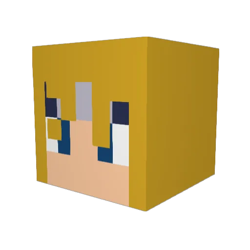 Wormy82 Minecraft avatar head, 3D render