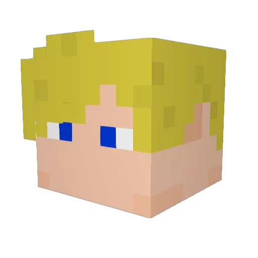 WormzHD Minecraft avatar head, 3D render