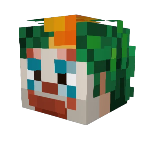 WorrSkullHD Minecraft avatar head, 3D render
