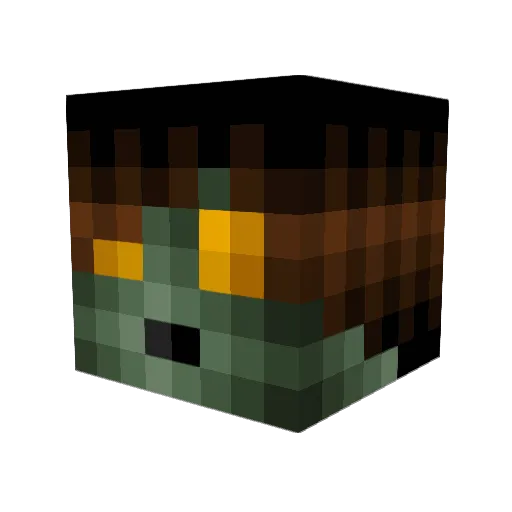 WorriorGaming Minecraft avatar head, 3D render