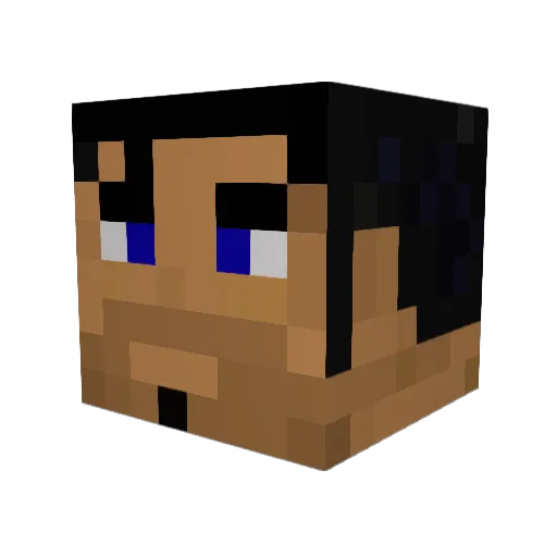 WorseThanGeek Minecraft avatar head, 3D render