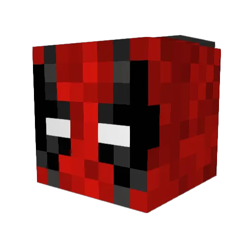 Worso Minecraft avatar head, 3D render