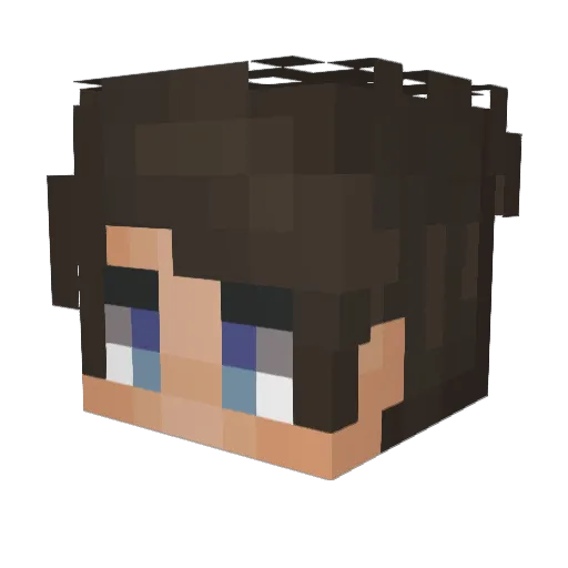 Worst1602 Minecraft avatar head, 3D render