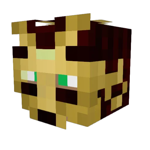 WorstClient Minecraft avatar head, 3D render