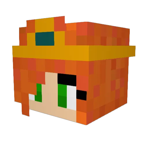 WorstKindofHuman Minecraft avatar head, 3D render