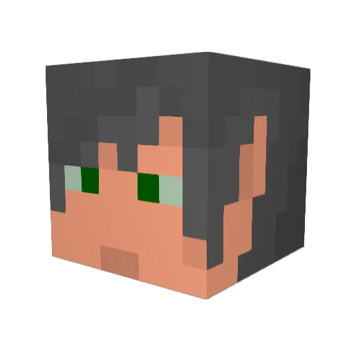 WorstKorean Minecraft avatar head, 3D render