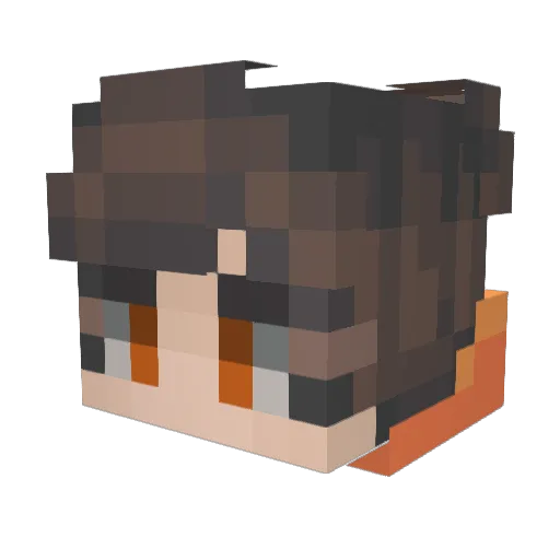 Wortelemes Minecraft avatar head, 3D render