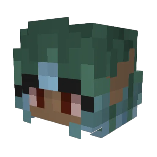 WorthlessBean Minecraft avatar head, 3D render