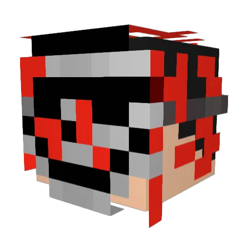 WorthlessXT Minecraft avatar head, 3D render