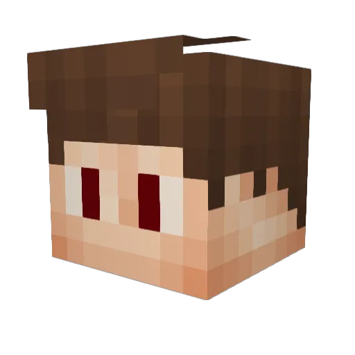 WorthyDruugs Minecraft avatar head, 3D render