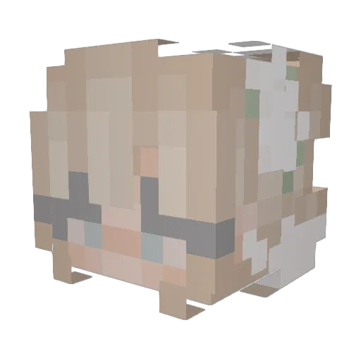 WorthySetup Minecraft avatar head, 3D render