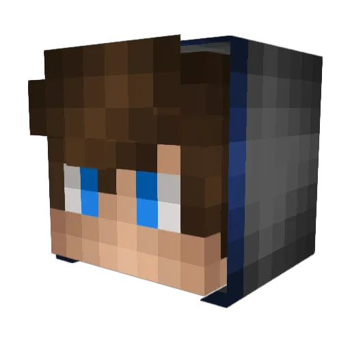 Worthyy Minecraft avatar head, 3D render