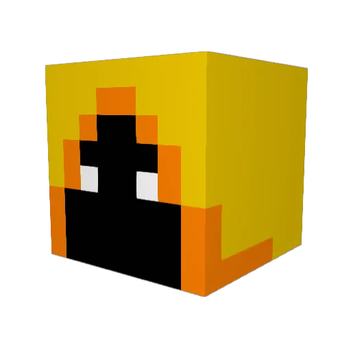 WorvisPL Minecraft avatar head, 3D render