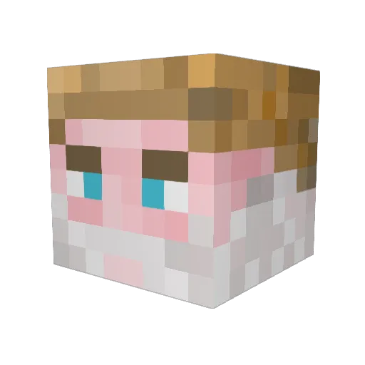 Worwag Minecraft avatar head, 3D render