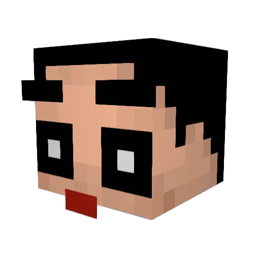 Worzeh Minecraft avatar head, 3D render