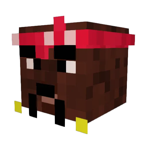 WosTis Minecraft avatar head, 3D render
