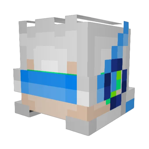 WoshiLiWei Minecraft avatar head, 3D render