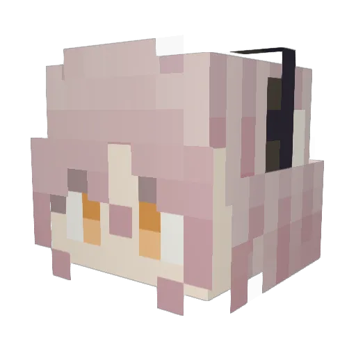 Wosiju Minecraft avatar head, 3D render