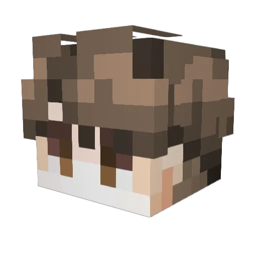 WositoSAD Minecraft avatar head, 3D render