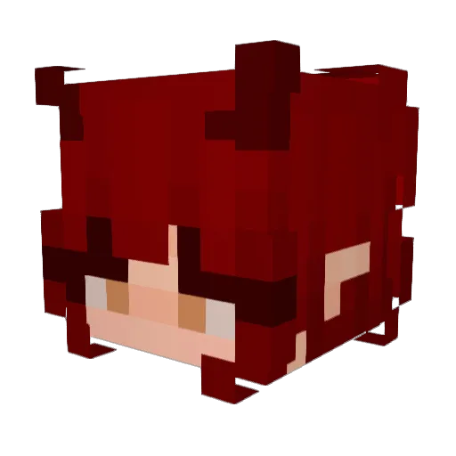 Wostry06 Minecraft avatar head, 3D render