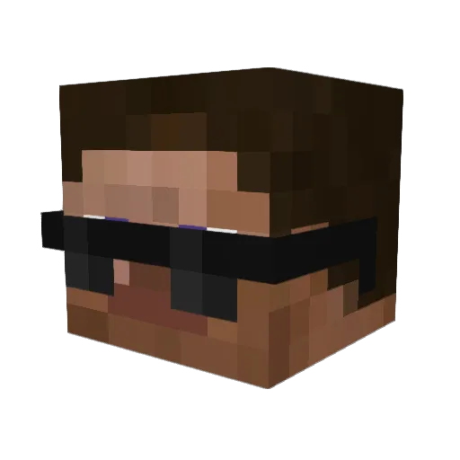 Woszs Minecraft avatar head, 3D render