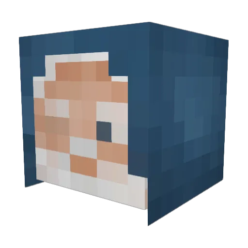Wotan99 Minecraft avatar head, 3D render